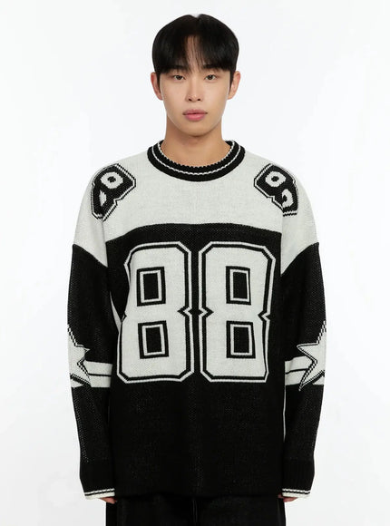Men's Oversized Rugby Sweater IN506