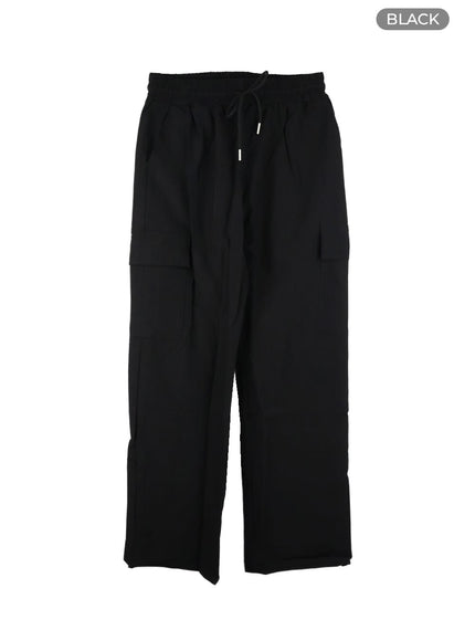 mens-stretchy-cargo-pants-ia402 / Black