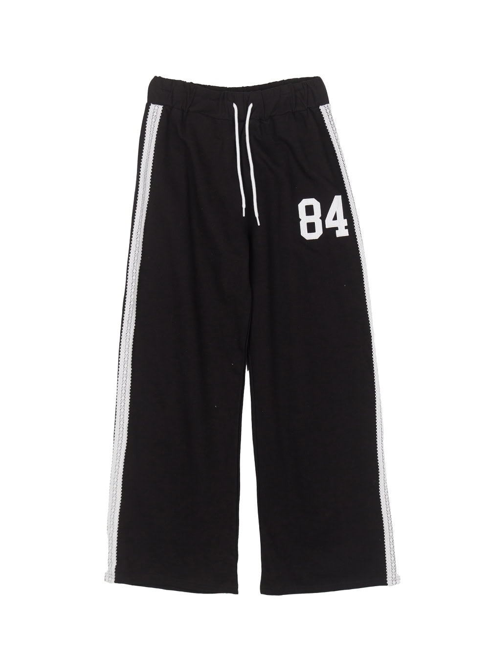 lace-embroidered-84-sweatpants-iy516 / Black