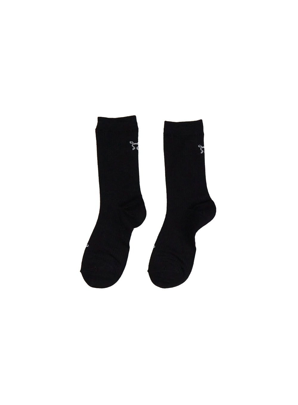 ribbon-printed-socks-if505 / Black