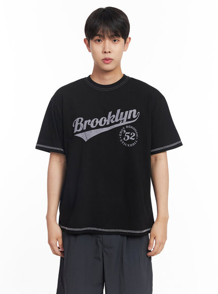mens-brooklyn-stitched-t-shirt-iy522 / Black
