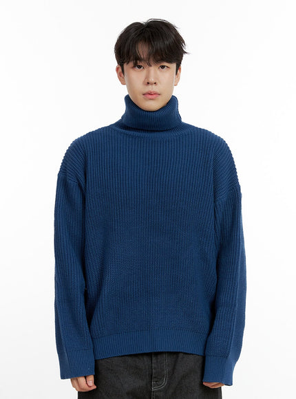 mens-cozyknit-turtle-neck-sweater-in422 / Dark blue