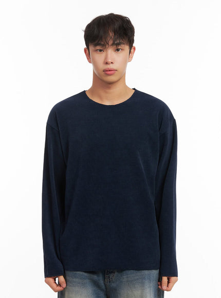 mens-corduroy-long-sleeve-sweater-id431 / Dark blue