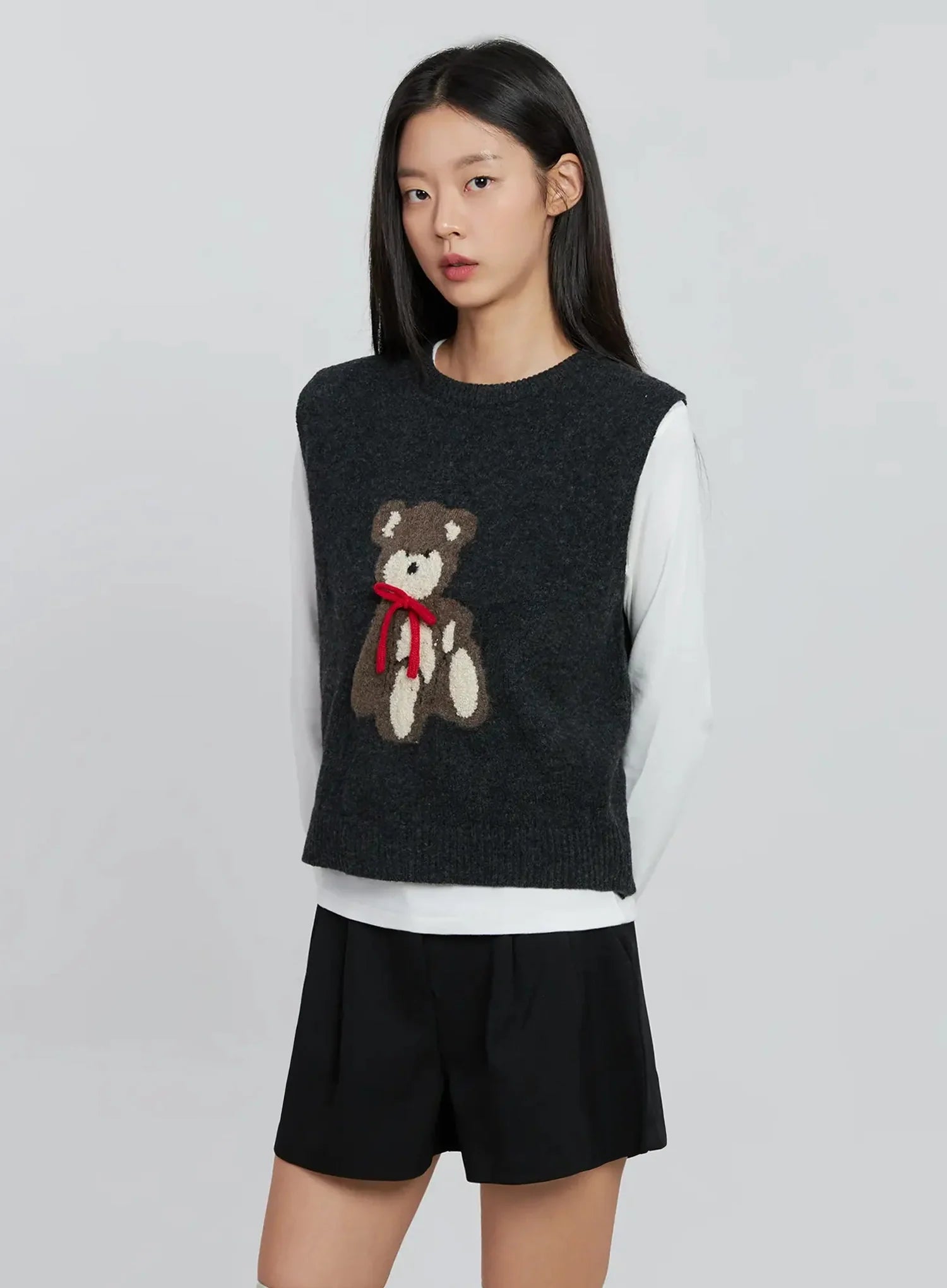 teddy-knit-pullover-in507 / Dark gray