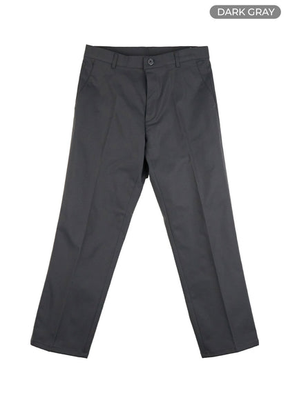 mens-classic-straight-leg-trousers-is420 / Dark gray