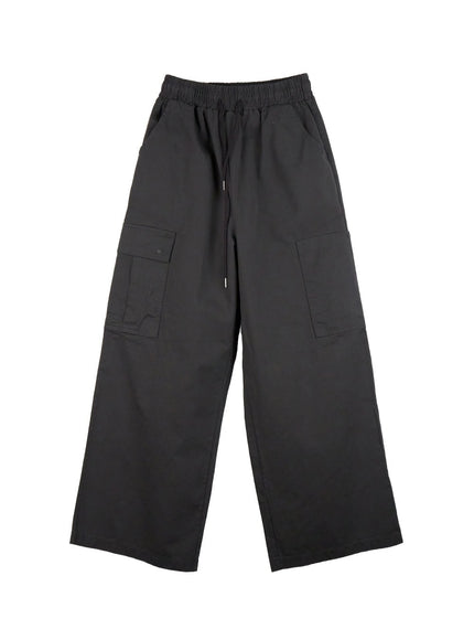 mens-relaxed-fit-cargo-pants-ij517 / Dark gray