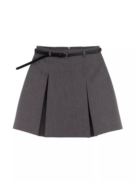 Pintuck Mini Skirt IJ508