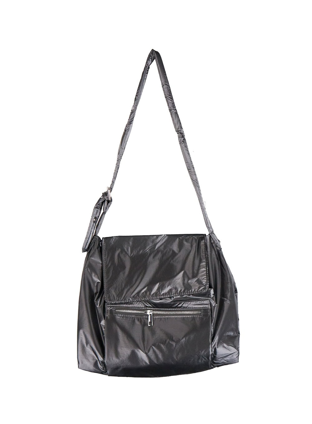 glossy-shoulder-bag-if505 / Dark gray