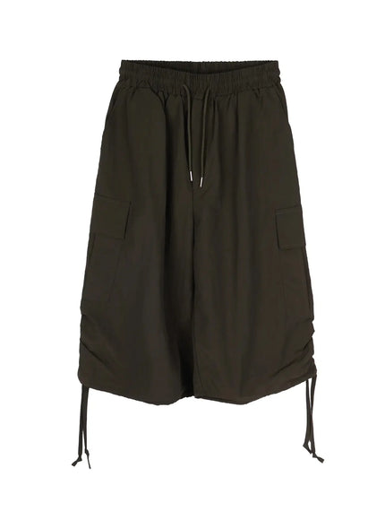 adjustable-cargo-bermuda-pants-iy526 / Dark green