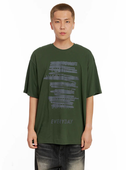 mens-everyday-graphic-tee-il521 / Dark green