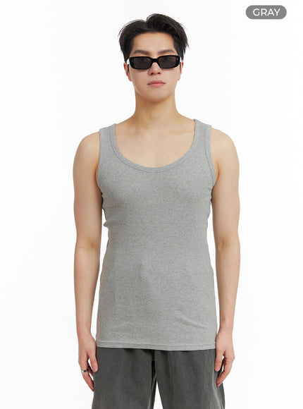 mens-basic-tank-top-ia401 / Gray