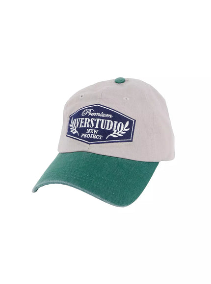 two-tone-lettering-baseball-cap-im519 / Gray