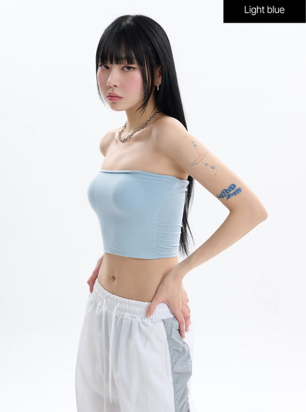 basic-tube-top-if413 / Light blue