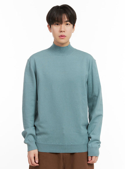 mens-mock-neck-sweater-ij517 / Mint