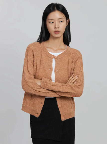 cable-knit-cardigan-id516 / Orange