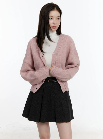 reversible-classic-v-neck-cardigan-id511 / Pink