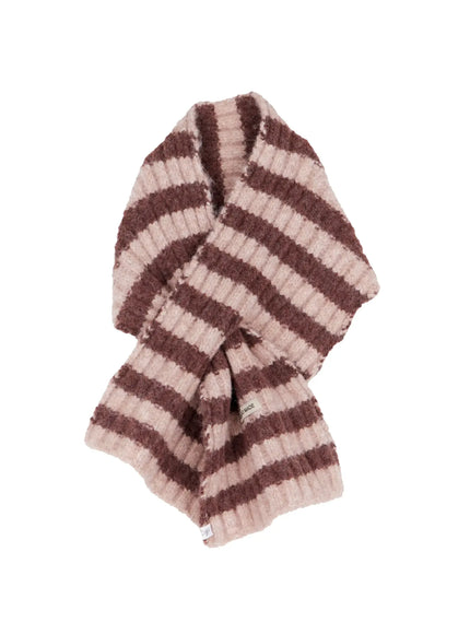 striped-knit-scarf-in513 / Pink