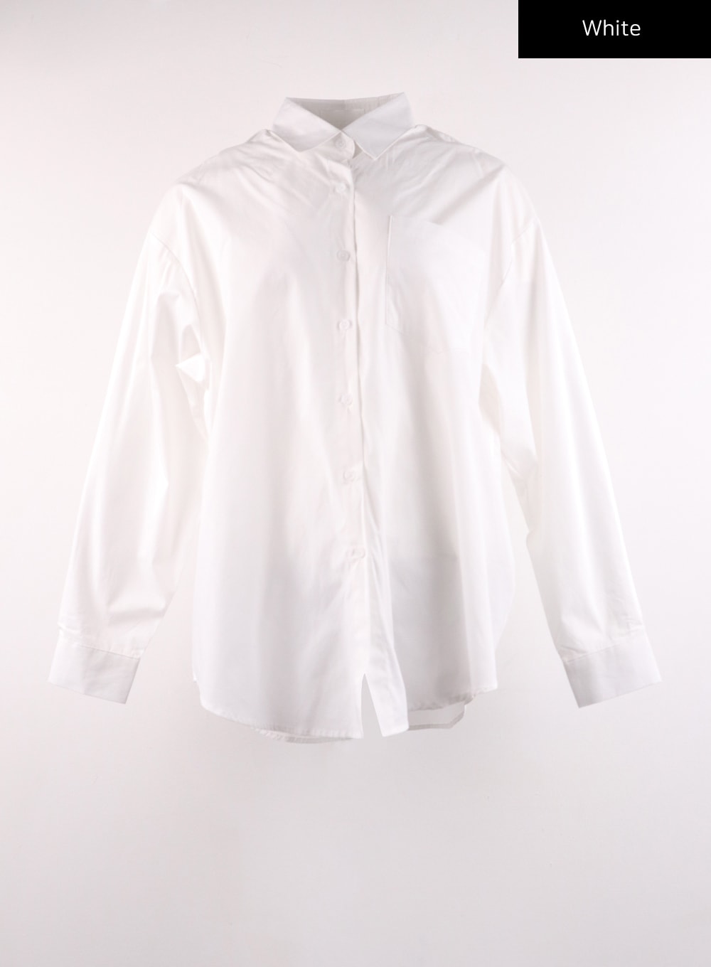 solid-oversized-blouse-ij430 / White