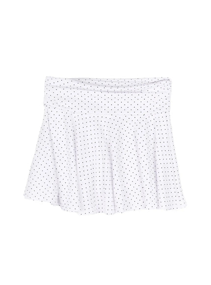 polka-dot-high-waist-skirt-iy525 / White