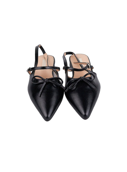 Ribbon Glossy Strapped Flats IJ530