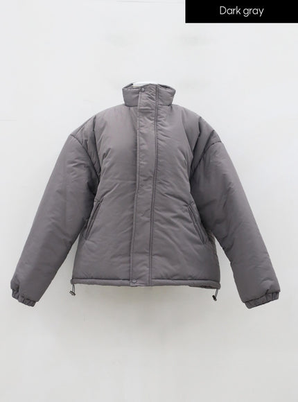 Oversized Zip-Up Puffer Jacket IJ320