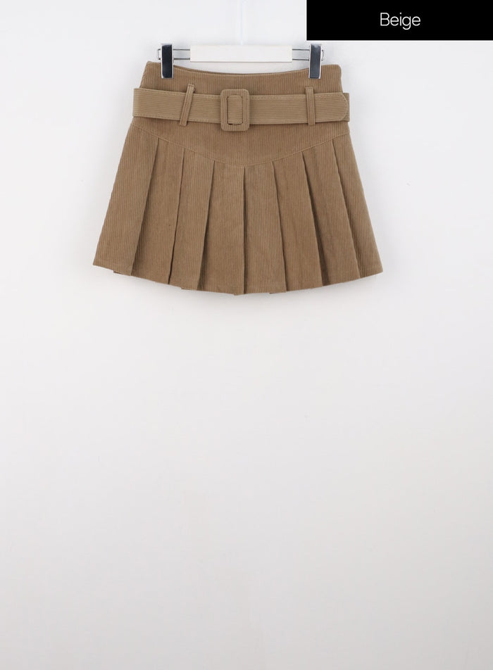 corduroy-mini-skirt-is321 / Beige
