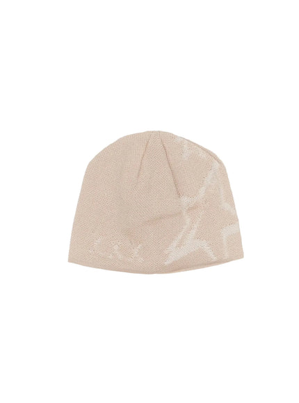 retro-star-knit-beanie-ca513 / Beige