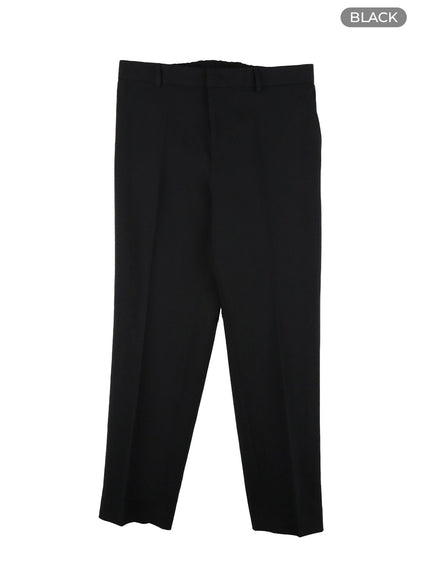 mens-straight-fit-trousers-ia402 / Black