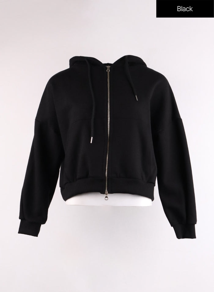 basic-hoodie-jacket-if402 / Black