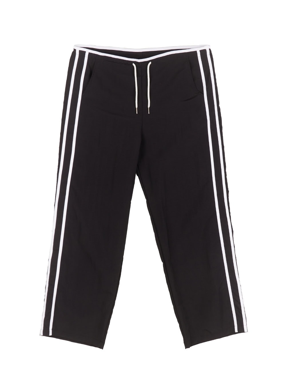striped-nylon-track-pants-ia507 / Black