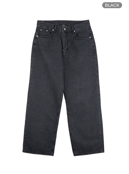 mens-wide-fit-jeans-il412 / Black