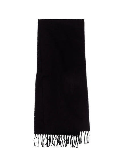 solid-fringed-scarf-in513 / Black