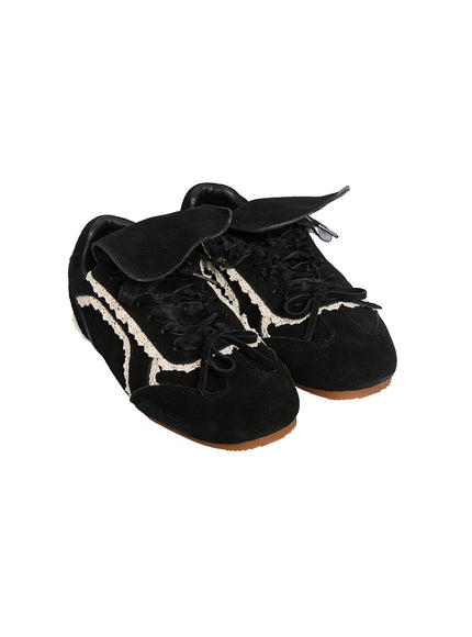 lace-up-metallic-sneakers-if510 / Black