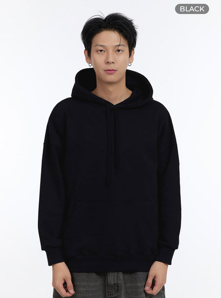 mens-loose-fit-hoodie-io428 / Black