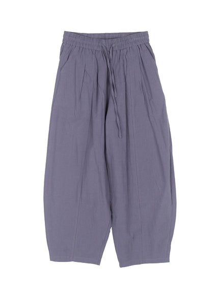 mens-adjustable-linen-wide-leg-pants-iy520 / Blue