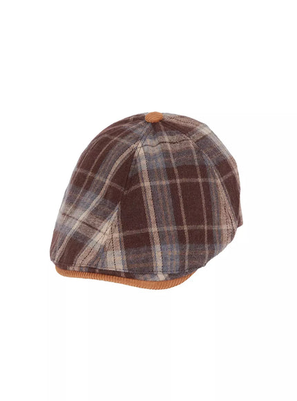 plaid-flat-cap-id503 / Brown
