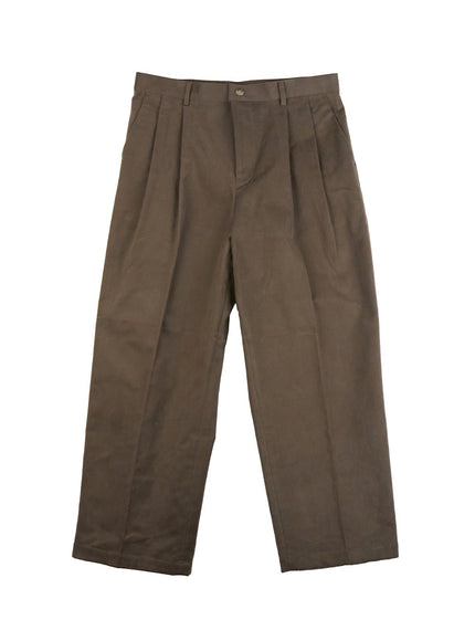 Men's Fleece Lined Wide-Fit Pintuck Pants IJ517