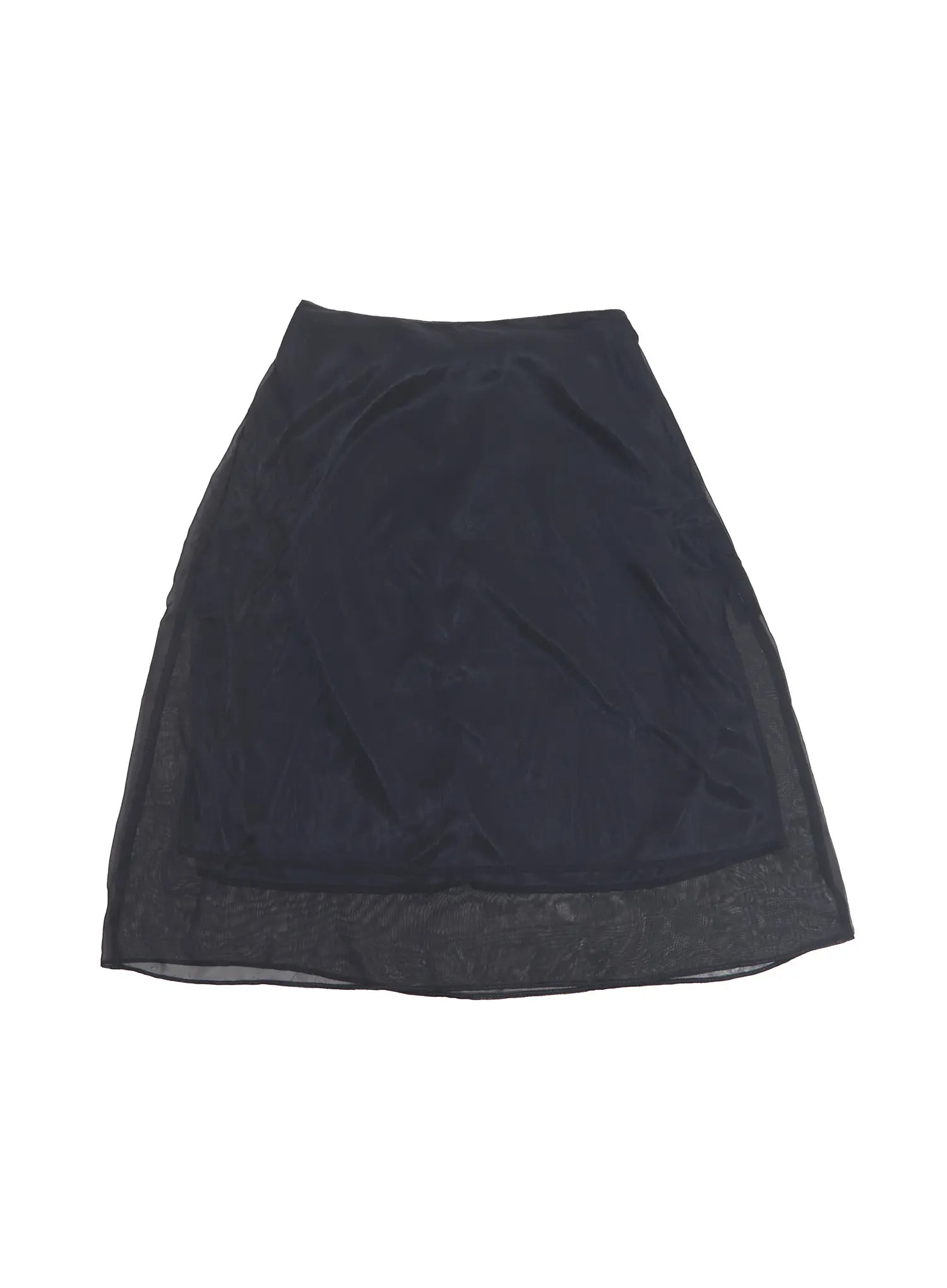sheer-chiffon-midi-skirt-iu509 / Dark gray