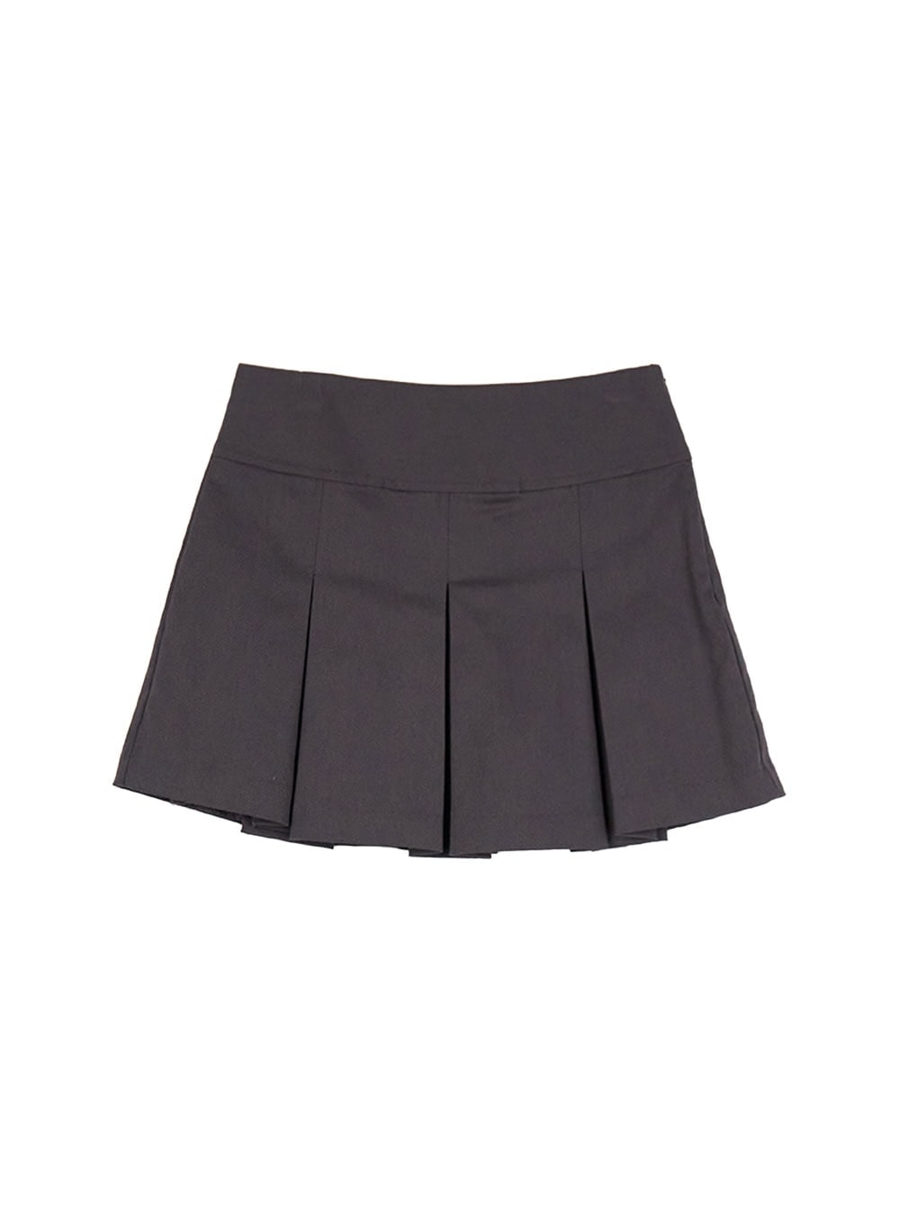 classic-pleated-mini-skirt-if505 / Dark gray