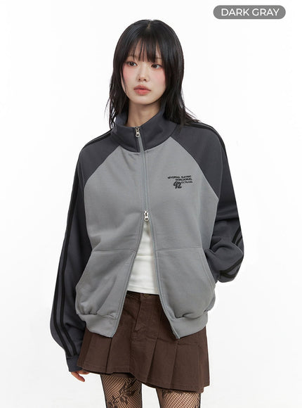 long-sleeve-letter-print-pullover-io430 / Dark gray
