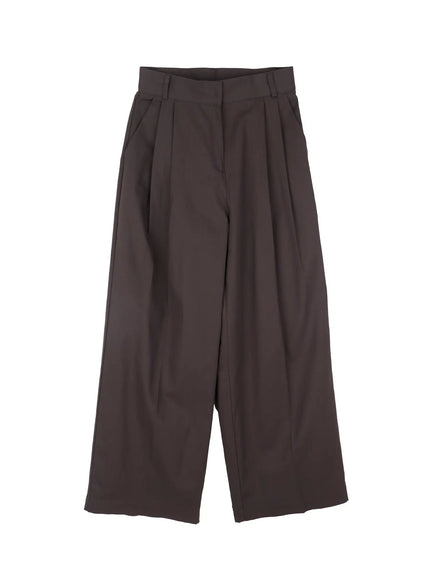 wide-leg-cotton-trousers-if520 / Dark gray