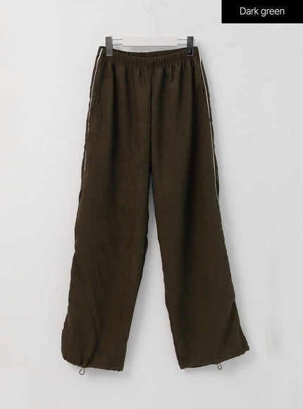 courdroy-track-pants-is327 / Dark green