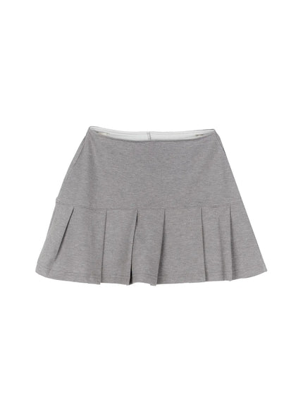 pleated-mini-skirt-id525 / Gray