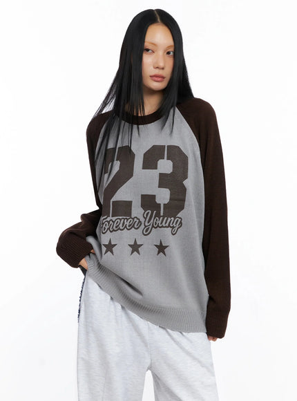 Forever Young Raglan Knit Top CO517