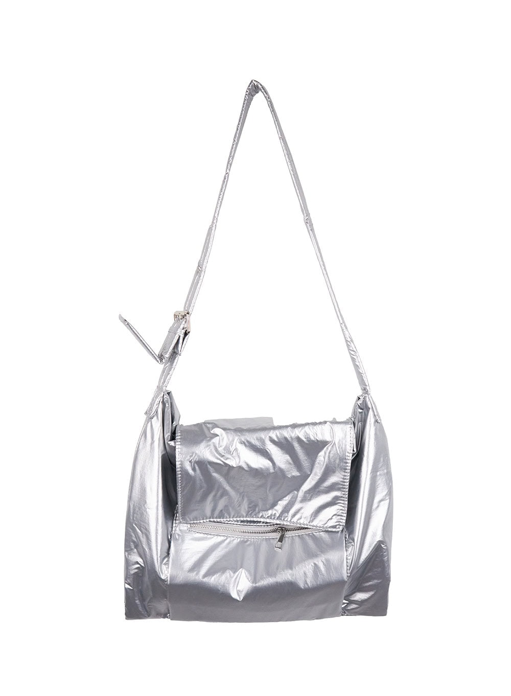 glossy-shoulder-bag-if505 / Silver