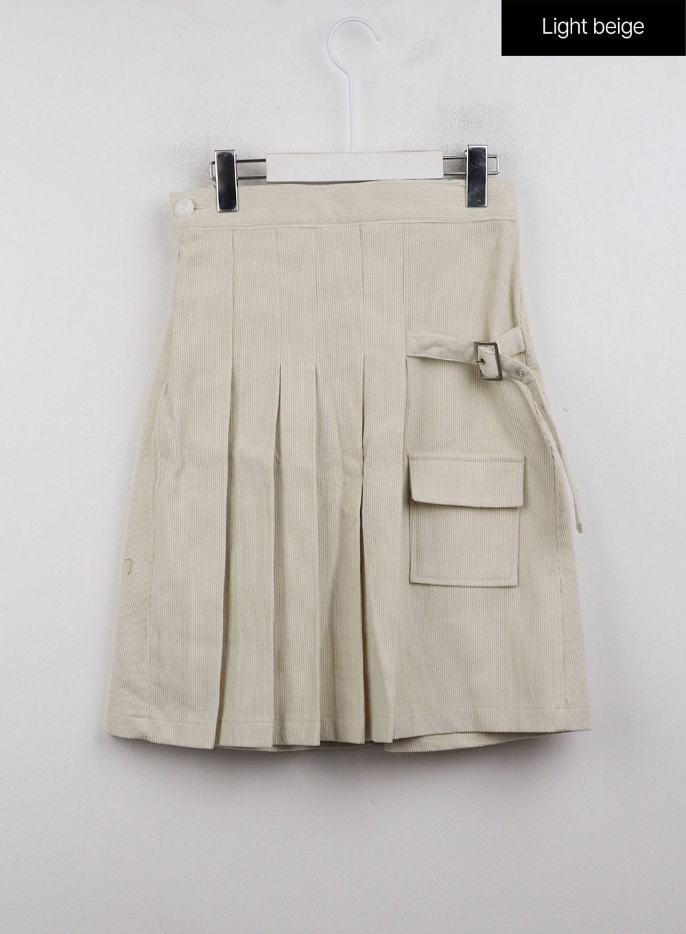 Solid Belted Midi Skirt