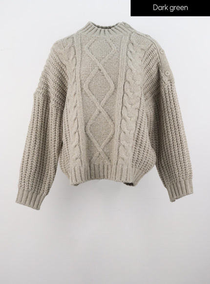 cable-knit-buttoned-sweater-is301