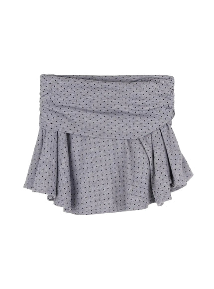 polka-dot-high-waist-skirt-iy525 / Gray