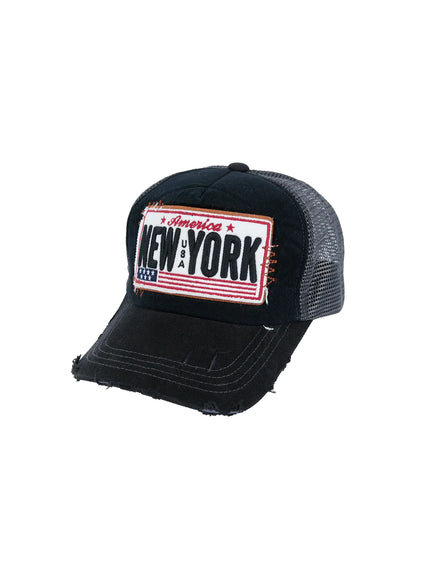 mens-mesh-graphic-baseball-cap-il529 / Black