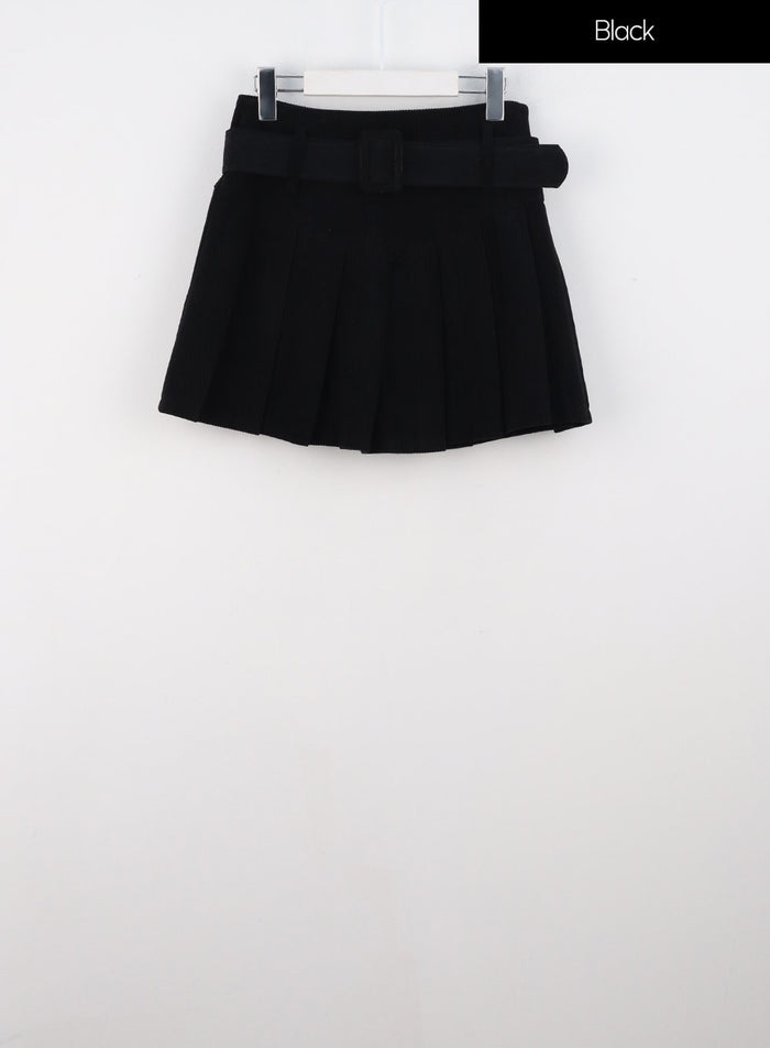 corduroy-mini-skirt-is321 / Black